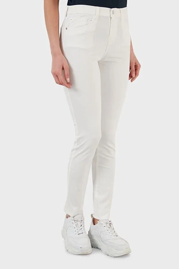 Женские джинсы скинни Emporio Armani, White — фото 4