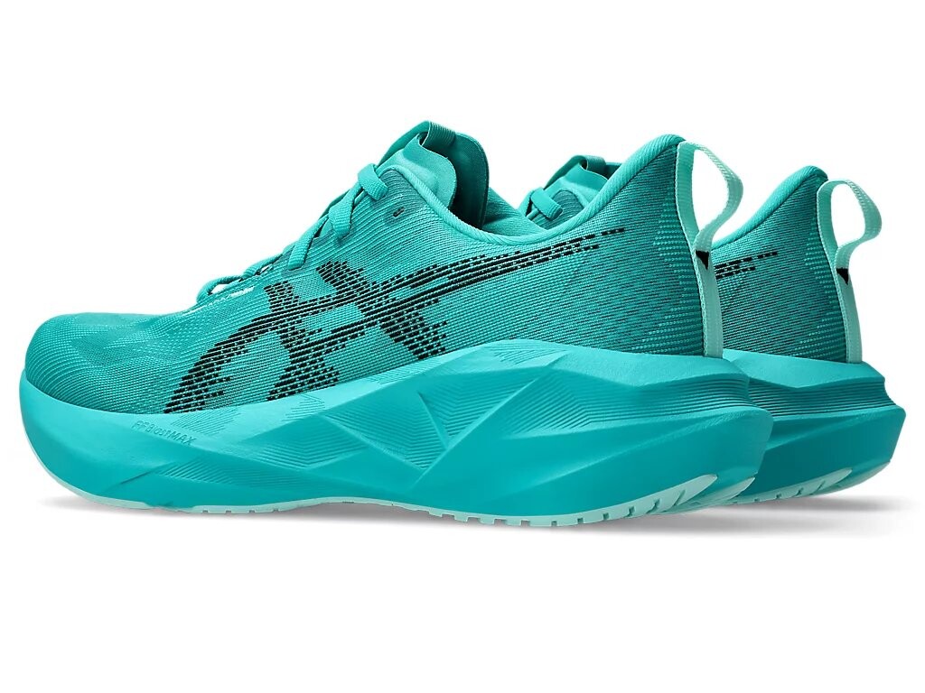 Беговые мужские кроссовки Asics Novablast 5, Wave Teal/Black, бирюзовый — фото 3