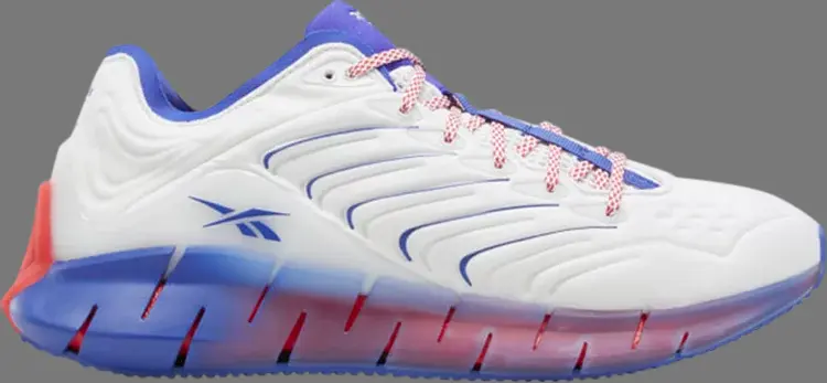 Кроссовки chromat x zig kinetica 'white acid blue' Reebok, белый
