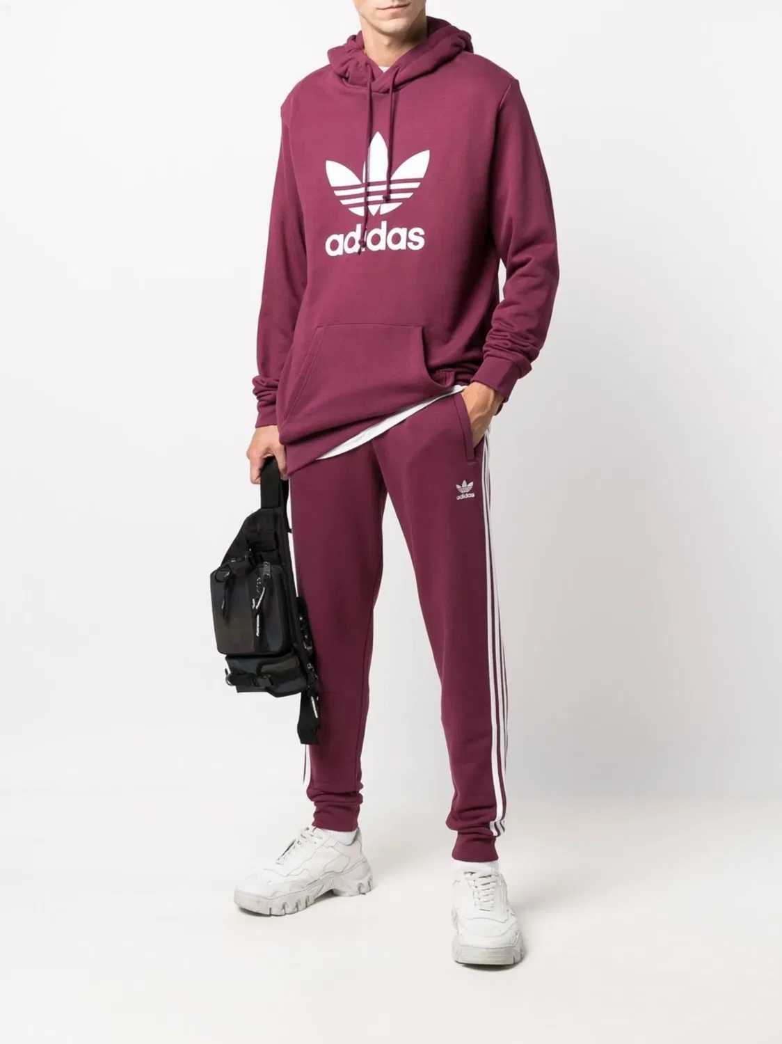 Худи Adicolor Classics с логотипом Trefoil Adidas, розовый — фото 2