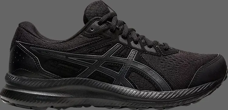 

Кроссовки wmns gel contend 8 'black carrier grey' Asics, черный