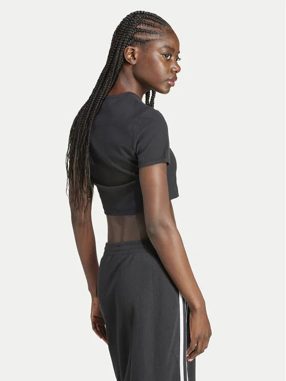 Футболка slim fit Essentials Adidas, черный — фото 3