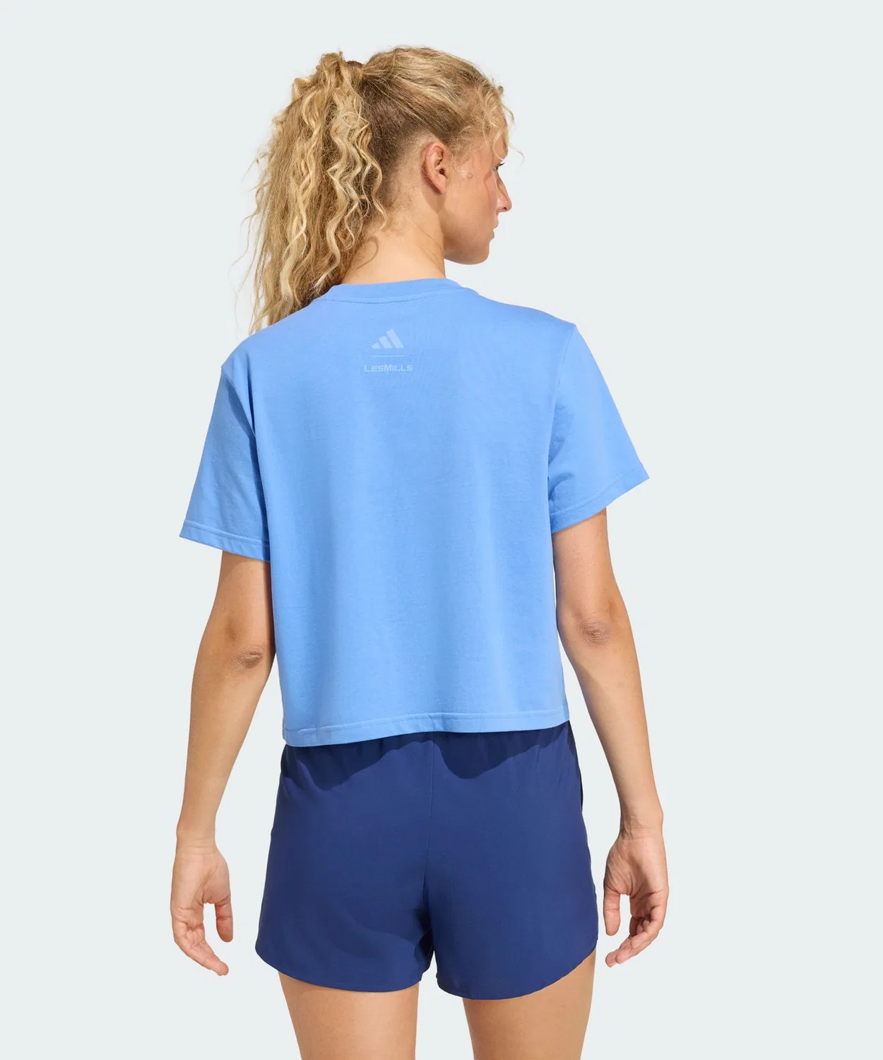 Женская футболка свободного кроя с графическим принтом Les Mills Movers Adidas, Blue — фото 2