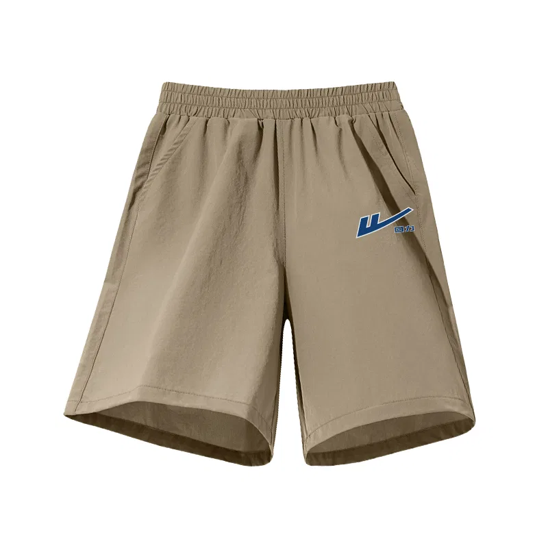 Детские шорты с принтом Khaki/H Silver Edge Blue Logo K WARRIOR