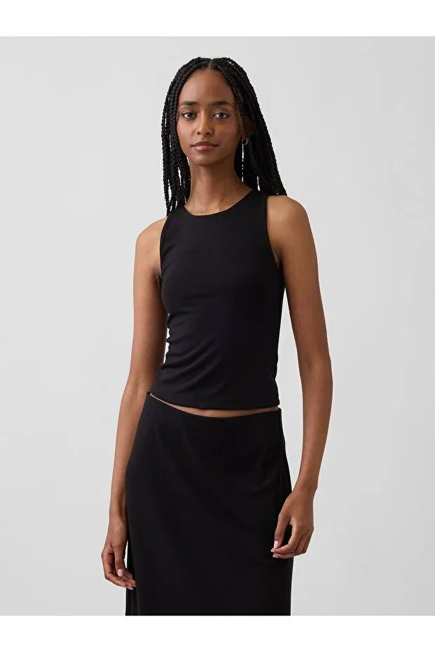 Женский топ на бретелях без рукавов Gap, Black-000