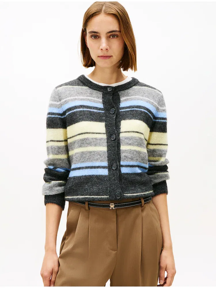 Кардиган с мульти-полоской, Regular Fit TOMMY HILFIGER, Gray