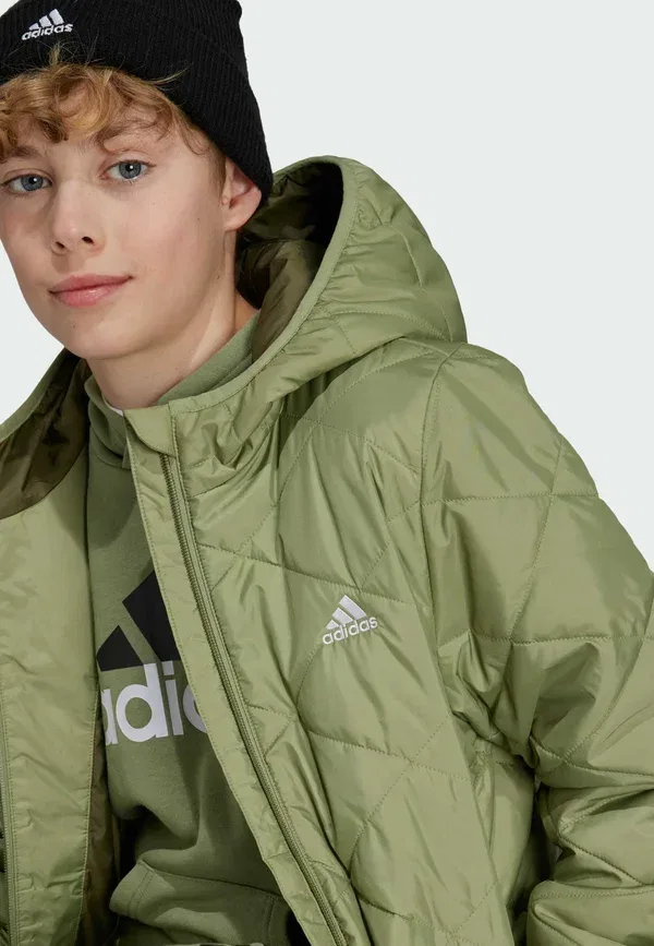 Легкая утепленная зимняя куртка Adidas Sportswear, зеленый — фото 4