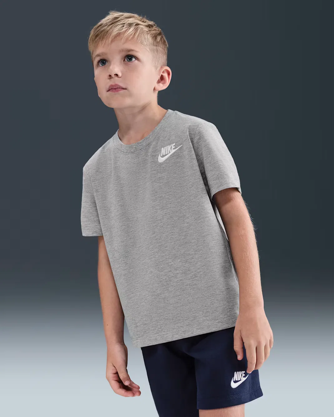 Детский комплект из двух предметов: вязаные шорты и шорты Nike, Midnight Navy — фото 2