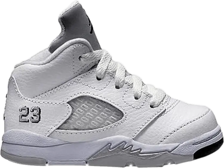 

Кроссовки Air Jordan 5 Retro TD White Metallic Silver, белый