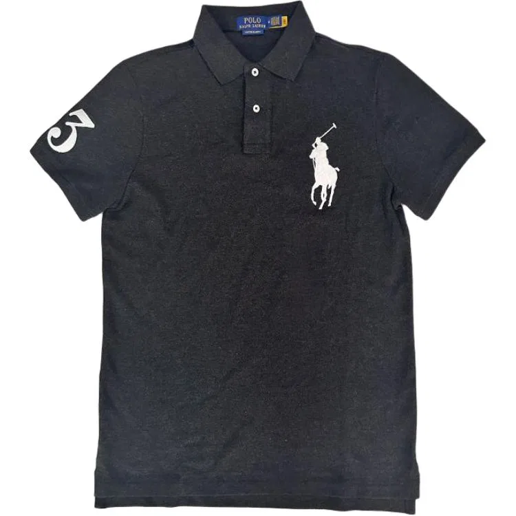 Мужское поло Polo Ralph Lauren с вышивкой логотипа, Gray