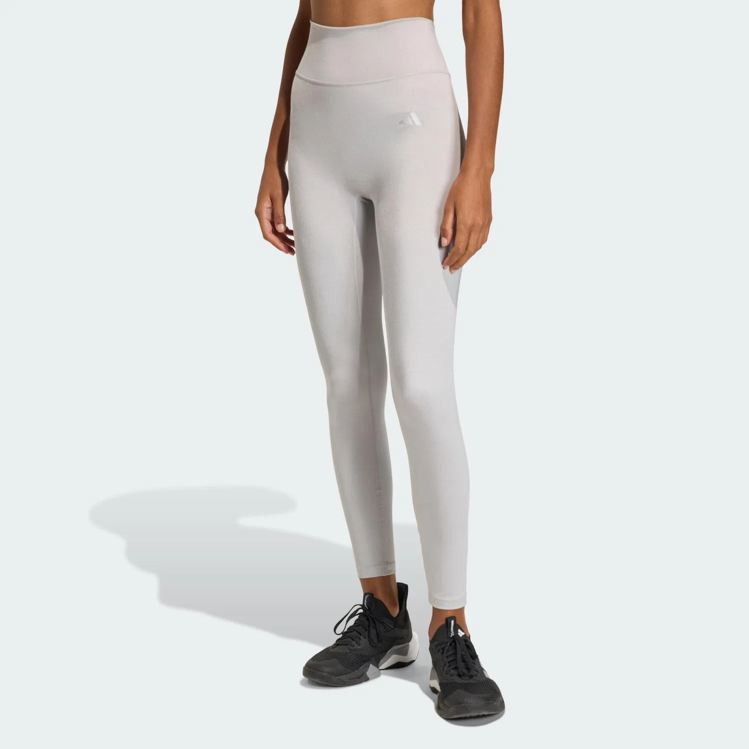 Женские леггинсы с высоким поясом Optime Essentials Workout Shine 7/8, Adidas, Flussgrau — фото 2