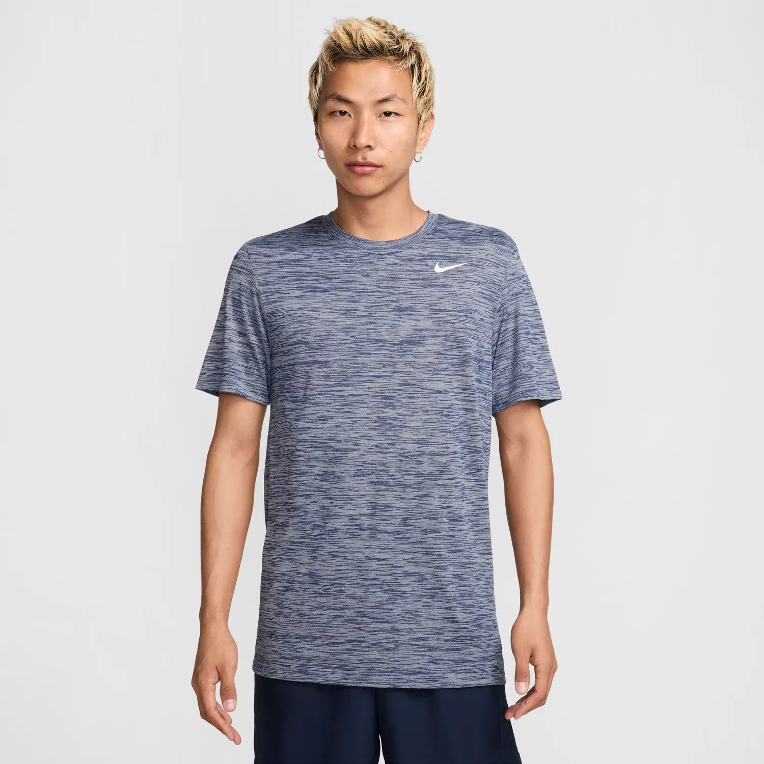 Мужская футболка, Dri-FIT, Nike, темно-синий — фото 3
