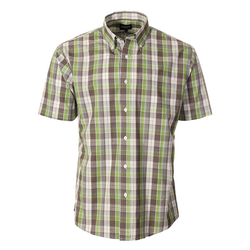 

Gioberti Мужская рубашка в клетку с коротким рукавом, цвет Green Black White