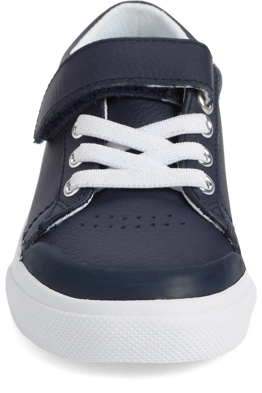 Детские кроссовки на липучке с поддержкой свода стопы Reese Footmates, Navy Leather — фото 4