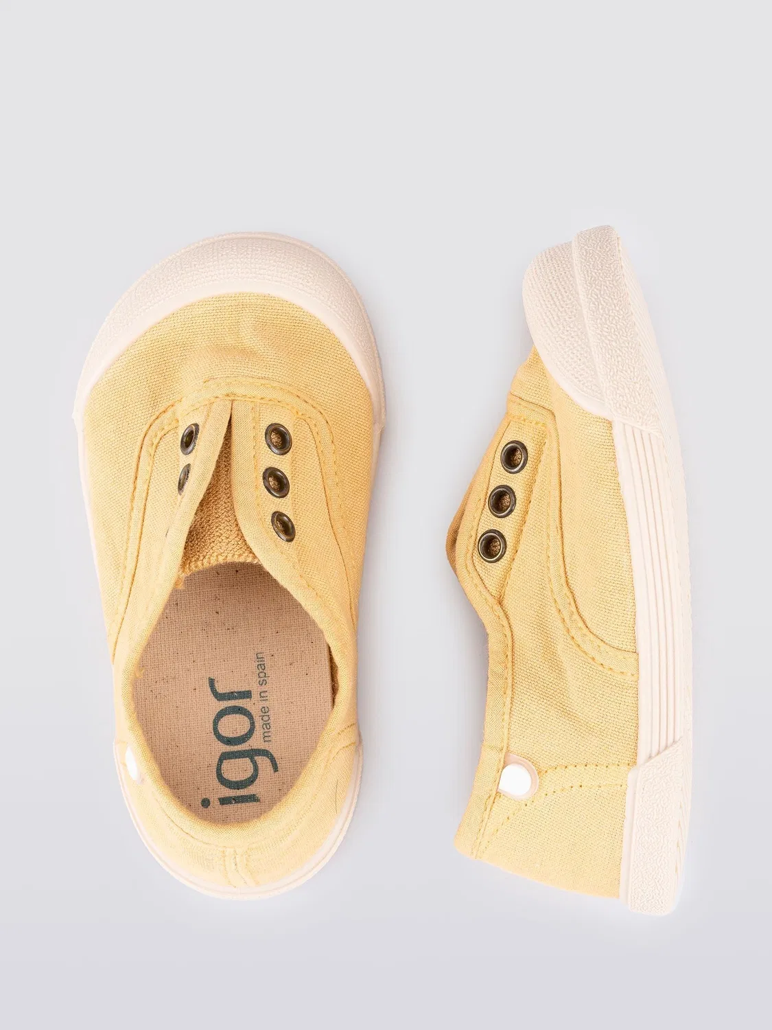 Кеды парусиновые Igor Yellow Lona Canvas, желтые — фото 4