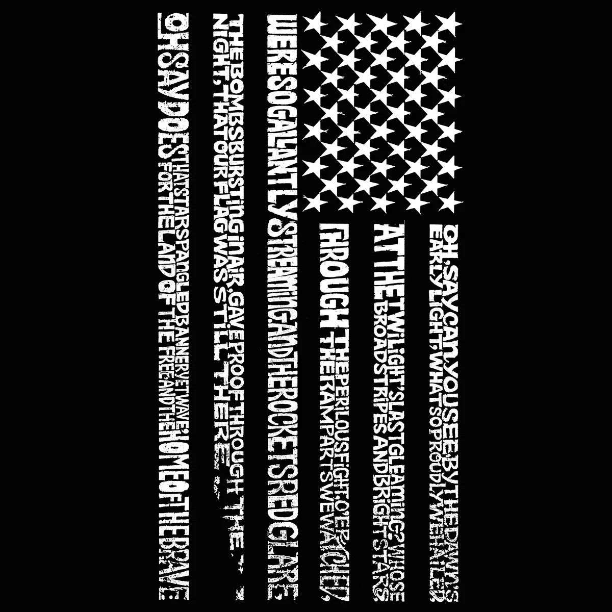 Детская толстовка-свитшот для девочек с принтом National Anthem Flag LA Pop Art, Black — фото 2