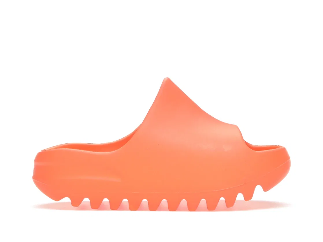 Детские шлепанцы с открытым носком Adidas Yeezy Slide, Enflame Orange