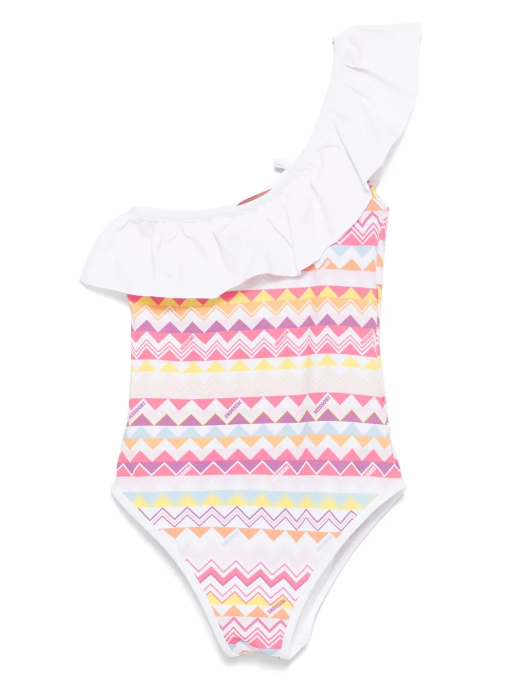 

Купальник с узором зигзаг Missoni Kids, белый