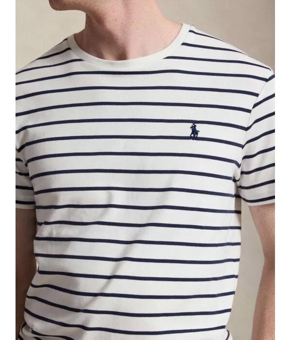 Мужская футболка Slim Fit Polo Ralph Lauren, белый — фото 3
