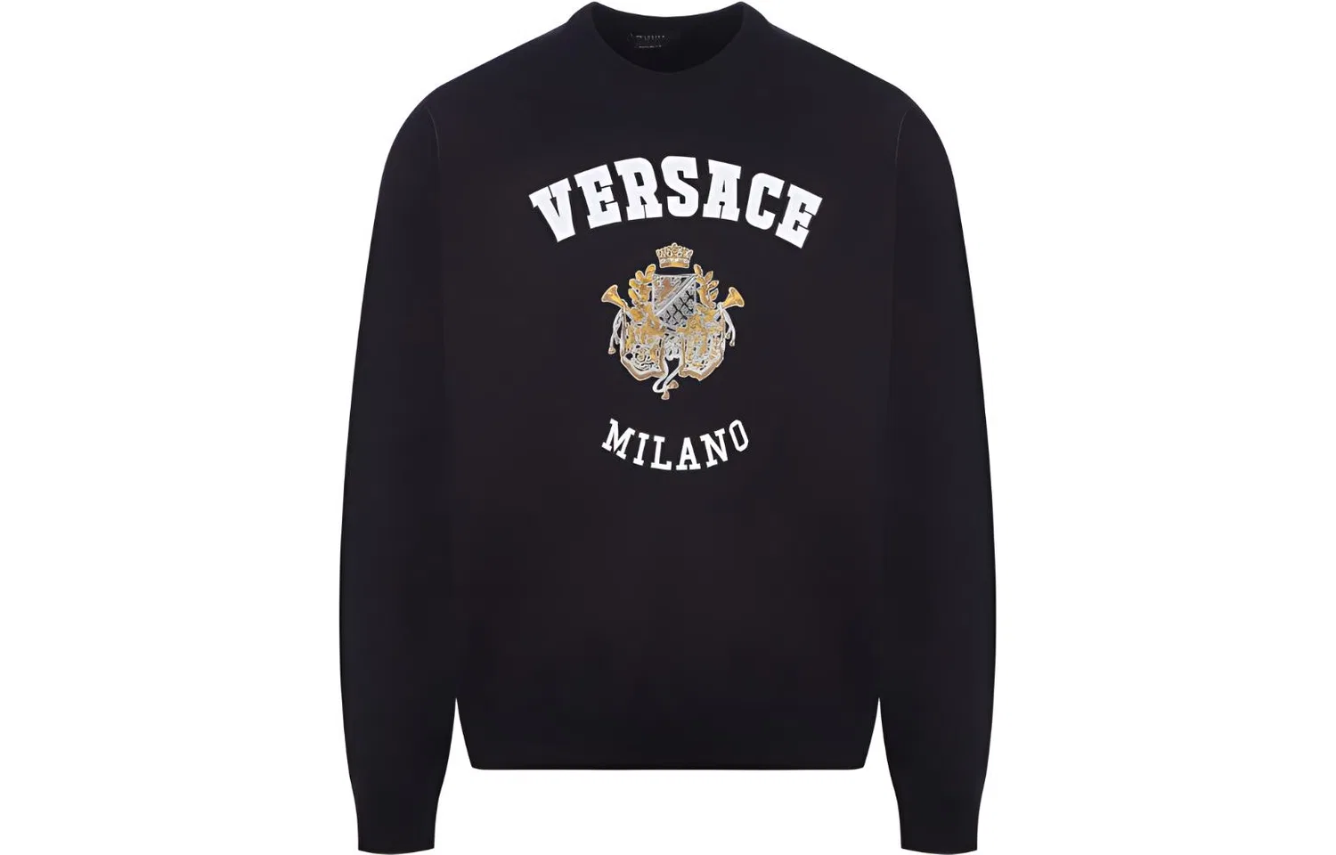 Мужской свитшот, хлопковый, Black, SS22, VERSACE