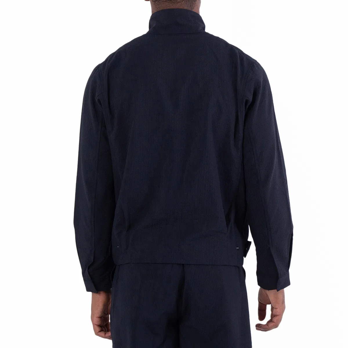 Куртка-блузон из нейлона с эффектом сжатой ткани Nylon Seersucker Blouson Jacket Emporio Armani, Navy Blue — фото 3