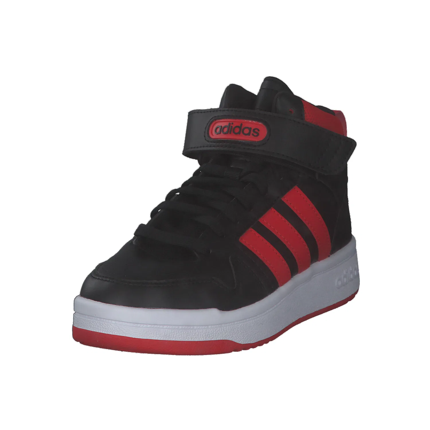 Детские кроссовки с высоким верхом Postmove Mid K Adidas, Schwarz Rot — фото 4