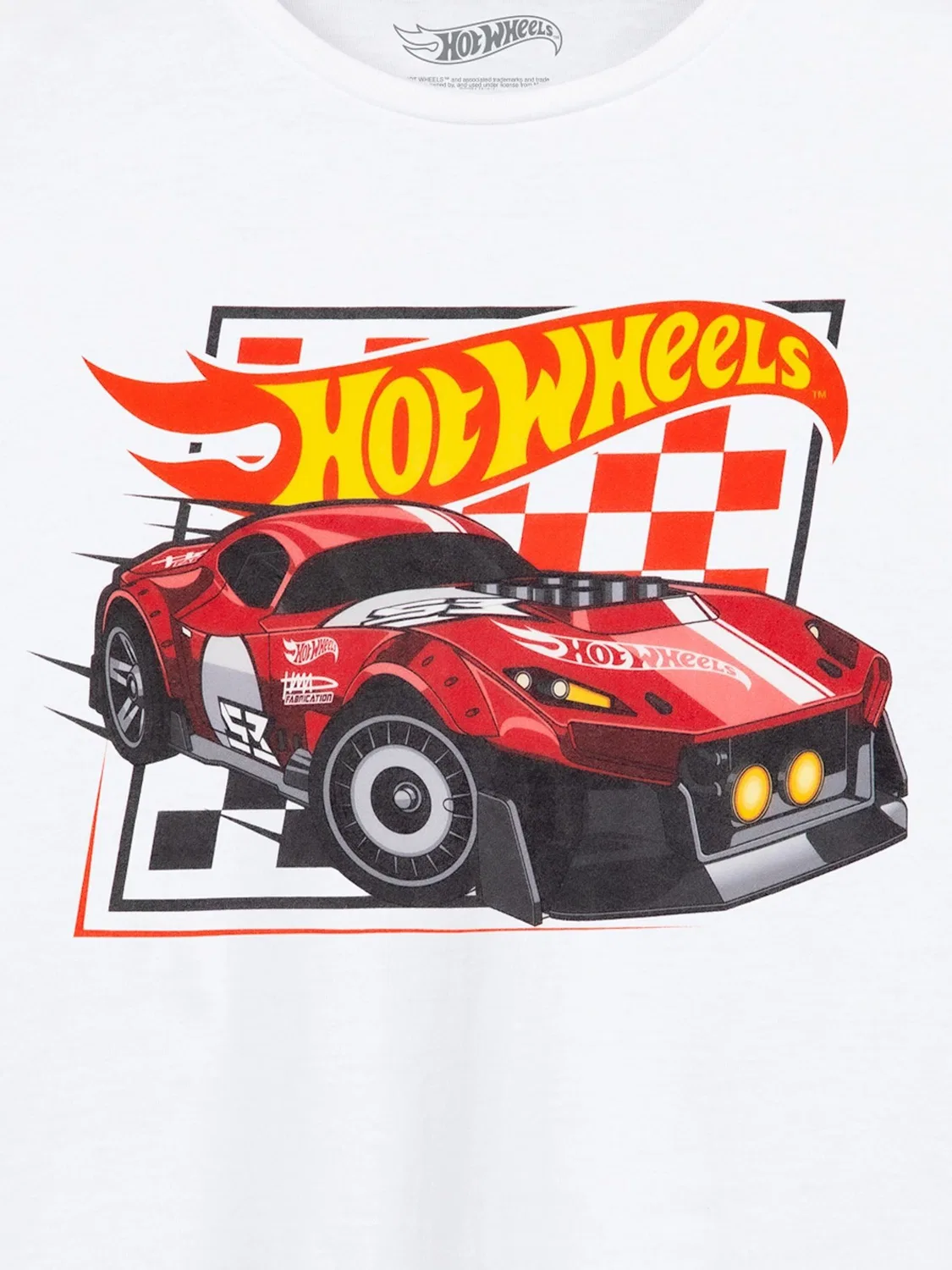 Футболка с шахматным принтом Hot Wheels Vanilla Underground, белый — фото 3