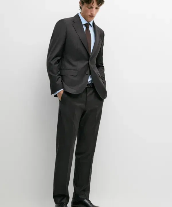 Костюмные брюки из холодной шерсти, Massimo Dutti — фото 2