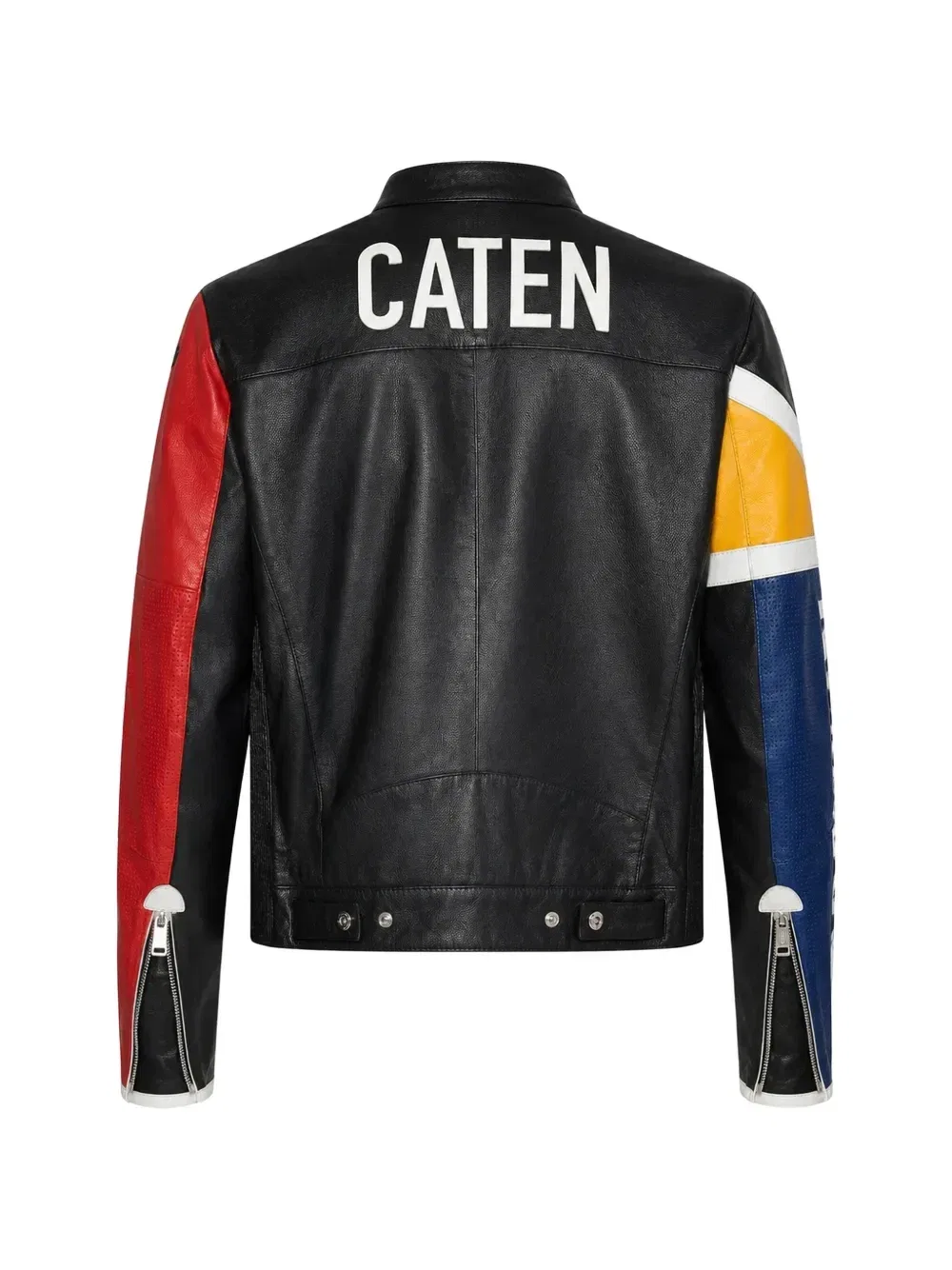 Кожаная байкерская куртка Caten Dsquared2, черный — фото 2