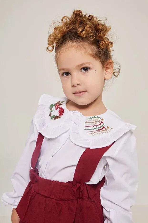 Детское платье для девочек с длинным рукавом Forest fairy burgundy dress 1Baby1Cat, Burgundy — фото 3