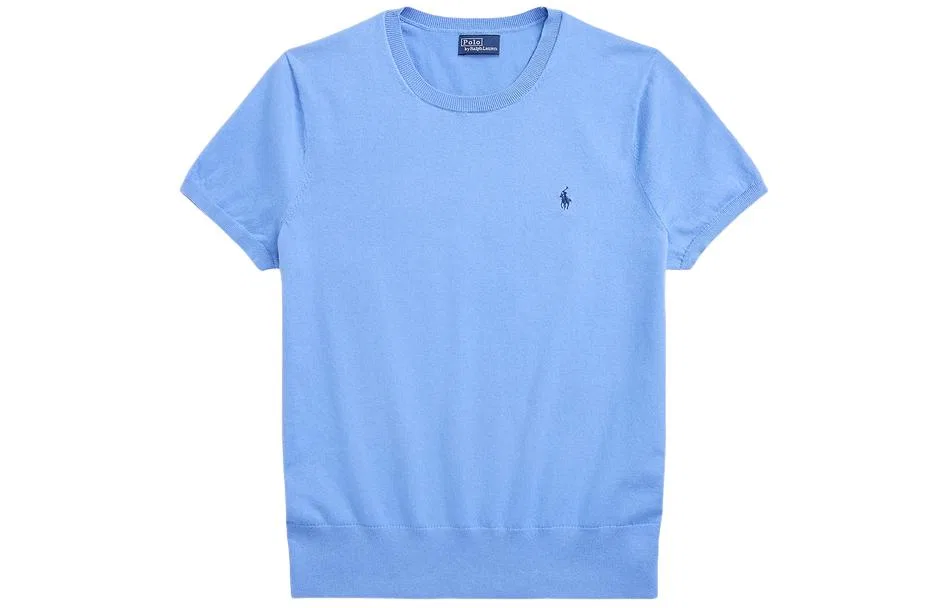 Женский свободный трикотажный свитер с длинным рукавом Polo Ralph Lauren, Blue