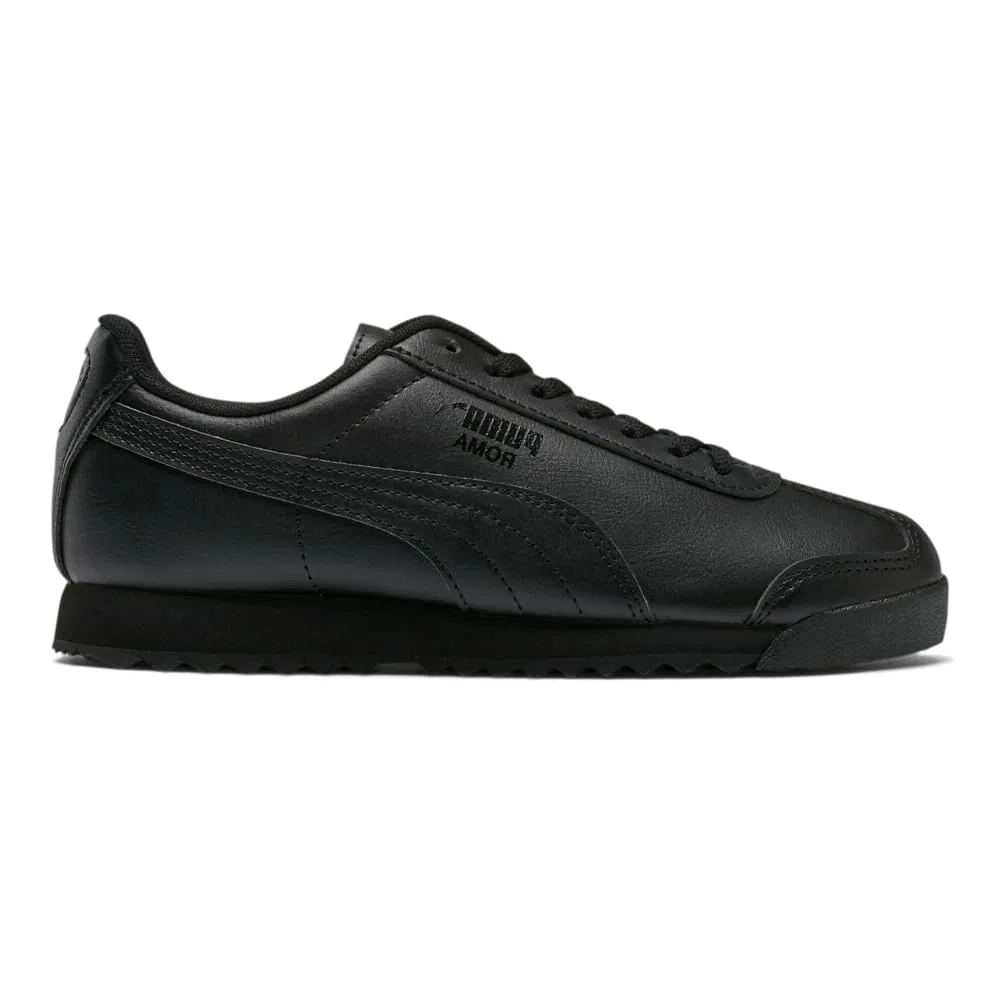 Детские кроссовки для девочек с шнуровкой Roma Basic PUMA, Nero — фото 2