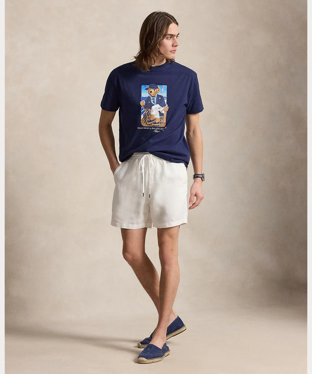 Мужская футболка с принтом Polo Bear Classic Fit POLO RALPH LAUREN, Navy — фото 3