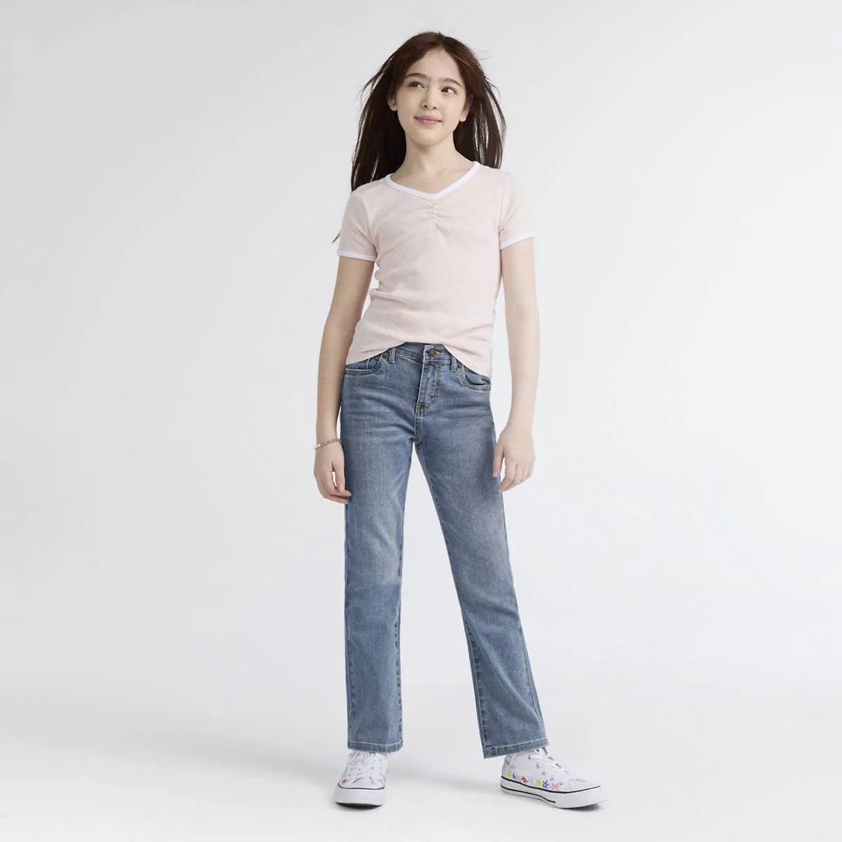 Классические джинсы-клеш для девочек 7-16 лет Levi's, Lapis Sights - Light Wash