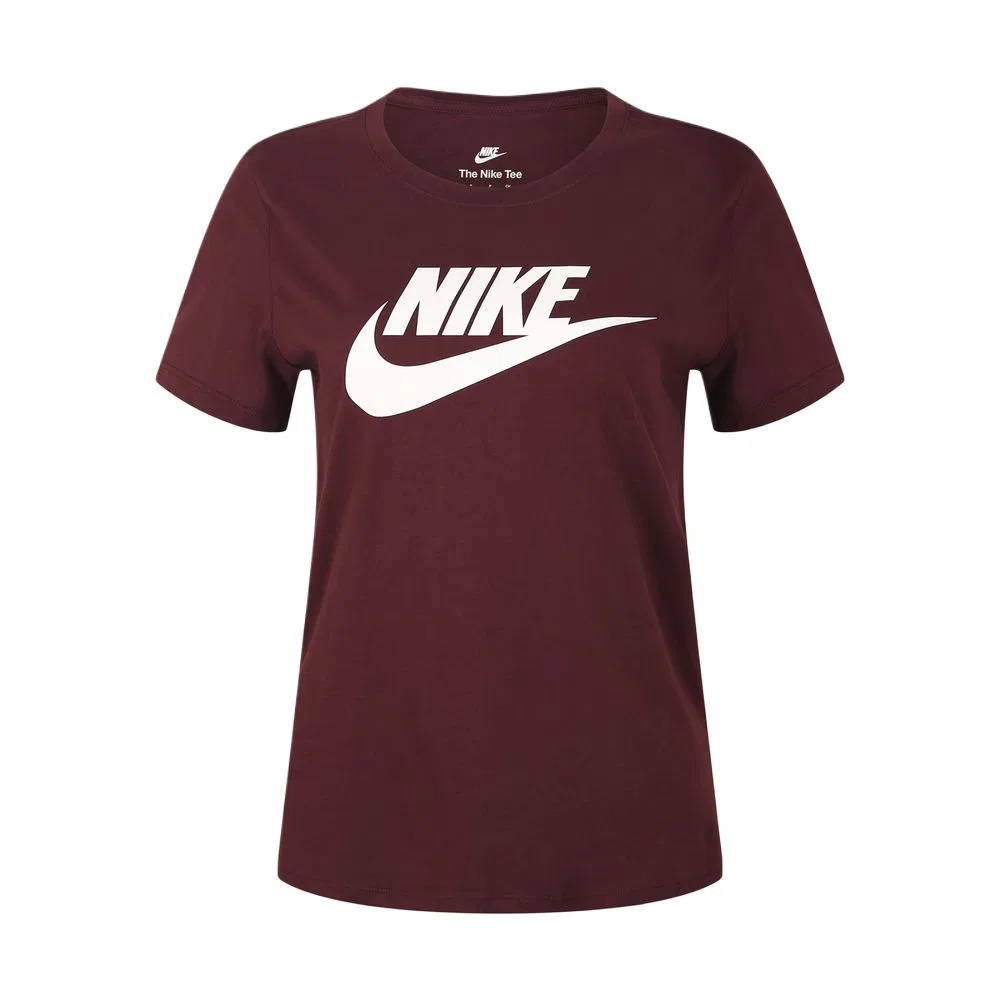 Женская футболка с круглым вырезом Icon T Shirts Nike, Burgundy Red