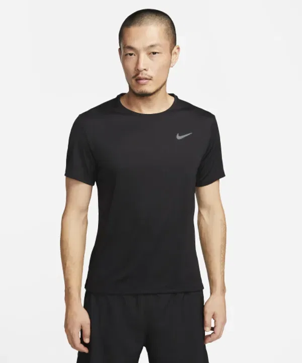 Футболка беговая Dry Fit UV с длинным рукавом, Nike, черный