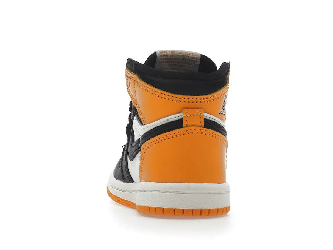 Детские кроссовки высокие с цветовой блокировкой Jordan 1 Retro High OG, Taxi/Black-Sail — фото 4
