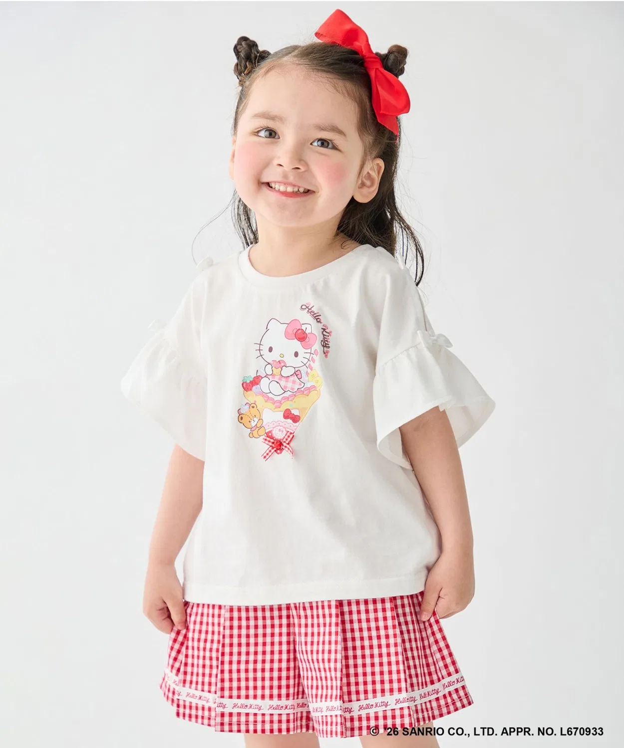 Детская футболка с коротким рукавом с принтом Fancy Frill Sleeve ANY, Белый