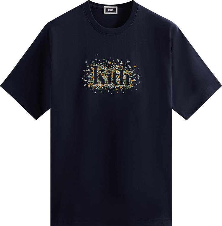 

Футболка Kith Meadow Serif Tee 'Nocturnal', синий