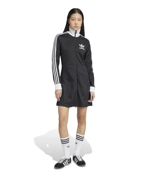 Женское спортивное платье adidas Originals ADICOLOR 3 STRIPES чёрное