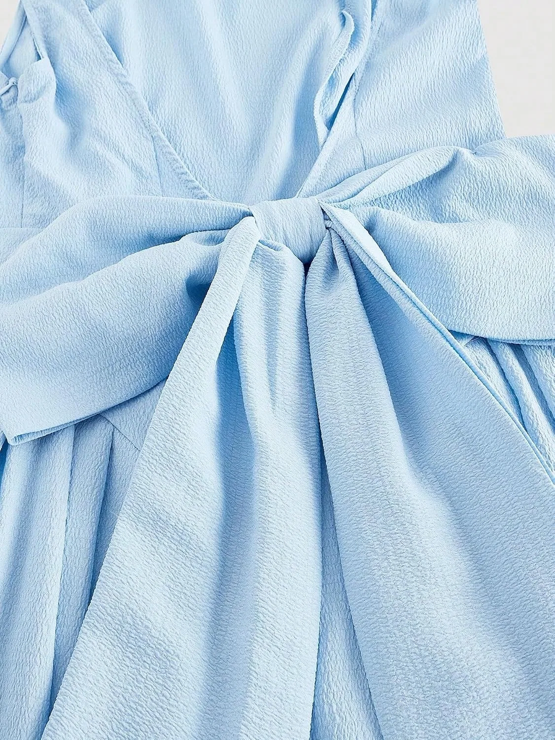 Женское летнее мини-платье без рукавов с открытой спиной A-line Generic, Blue — фото 2