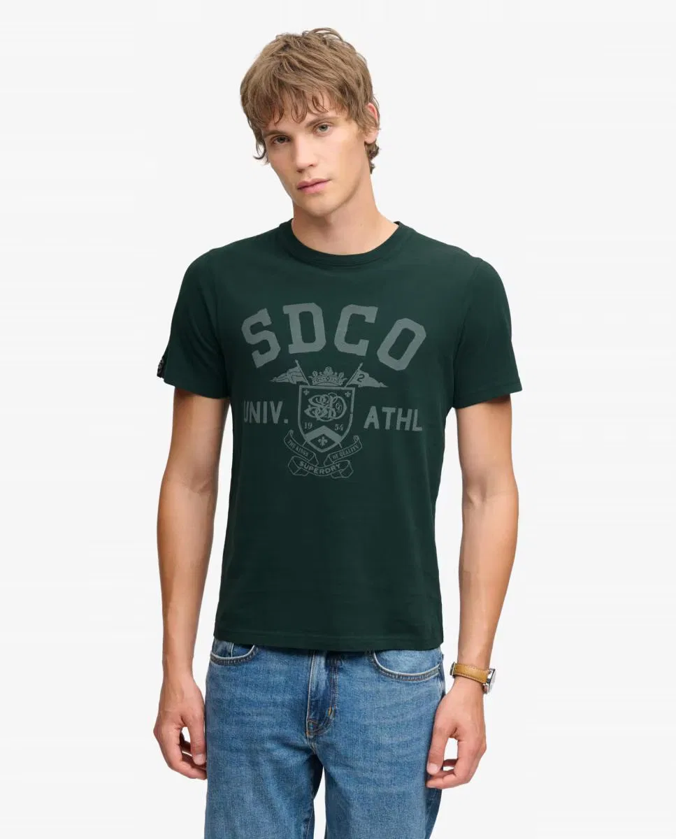Мужская футболка, Gothic Varsity, Superdry, зеленый