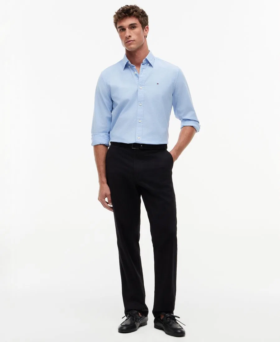 Брюки чинос из стрейч-хлопка, Regular Fit Tommy Hilfiger, Black — фото 2