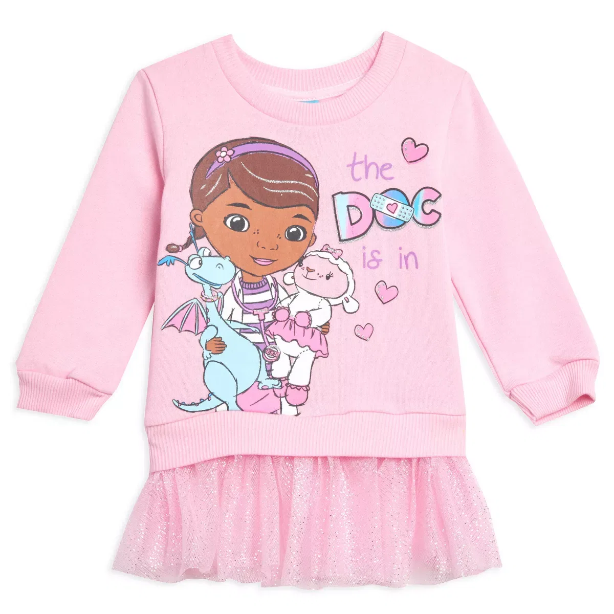 Детское платье-свитшот из флиса с принтом Doc McStuffins, Disney, Doc Mcstuffins
