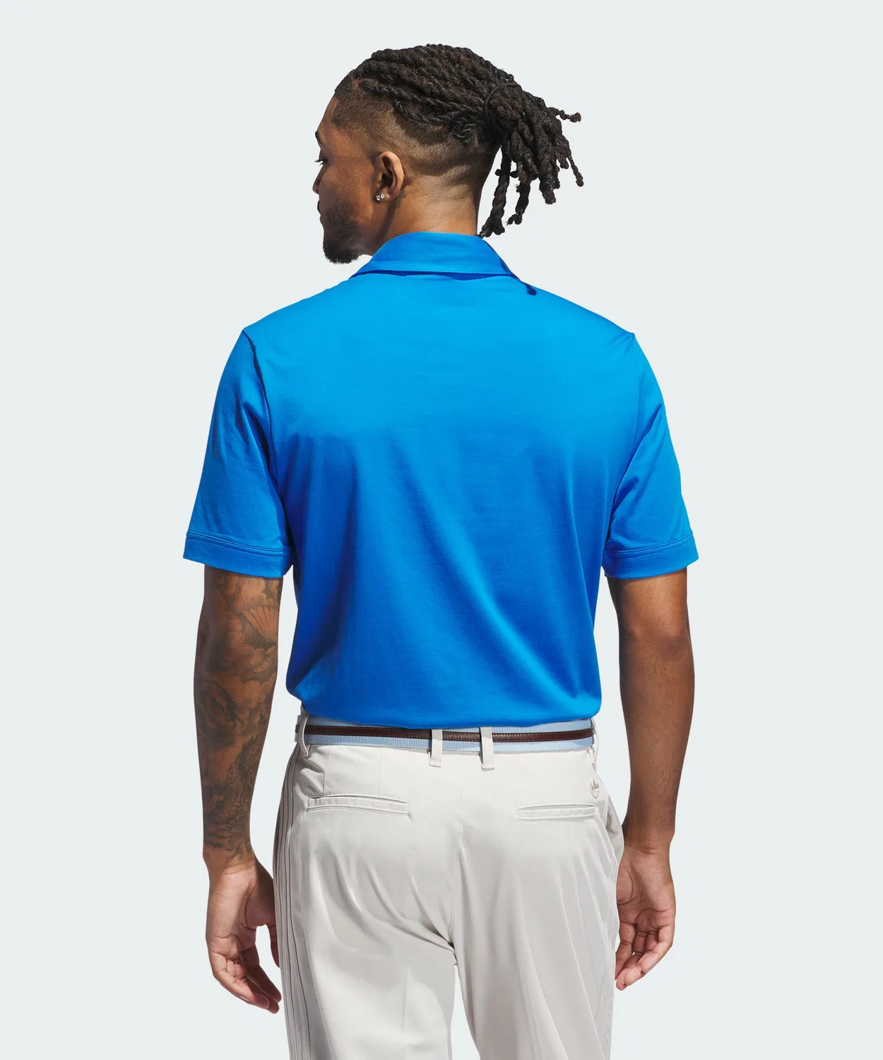 Мужская футболка-поло с длинным рукавомAdidas Golf Chest Pocket Half Sleeve Shirt, Cobalt Blue — фото 2