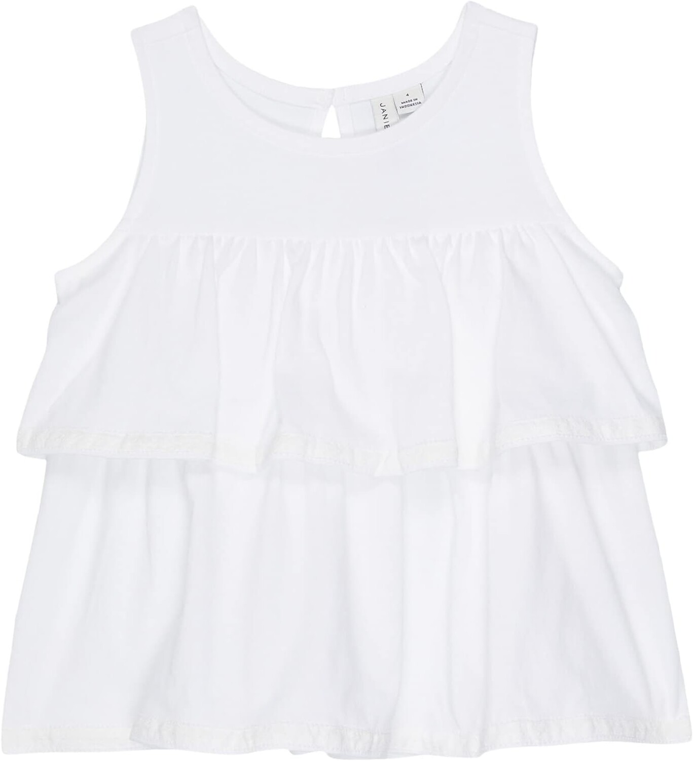 

Майка Janie and Jack Tiered Tank Top, белый