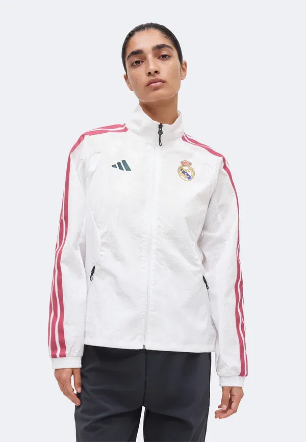 Куртка с домашним гимном «Реал Мадрид» - клубная одежда Adidas Performance, белый