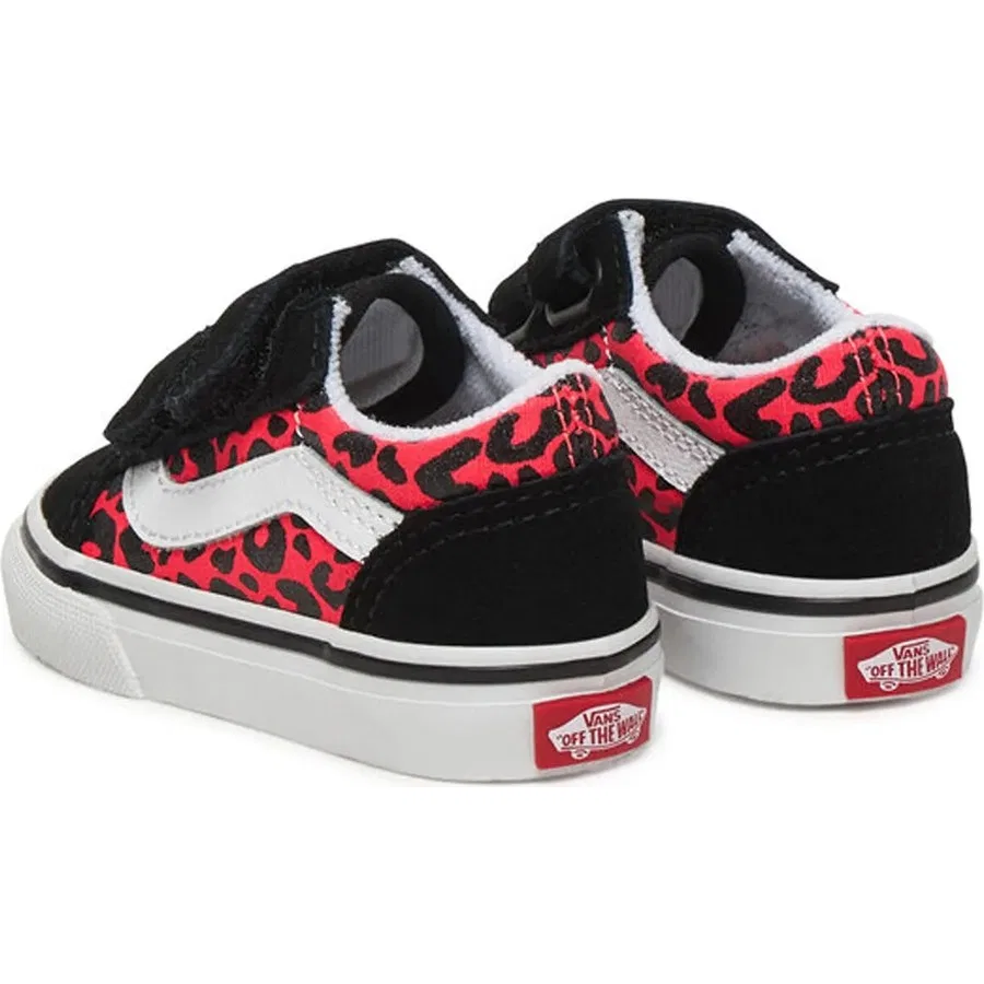 Детские кроссовки с высоким берцем Old Skool V, Vans, Черно-розовый — фото 3