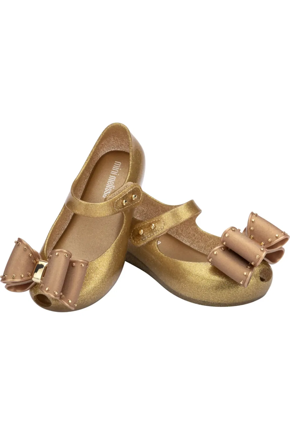 Туфли детские балетки с бантом Ultragirl Classic Mary Jane Mini Melissa, Pearly Beige — фото 2