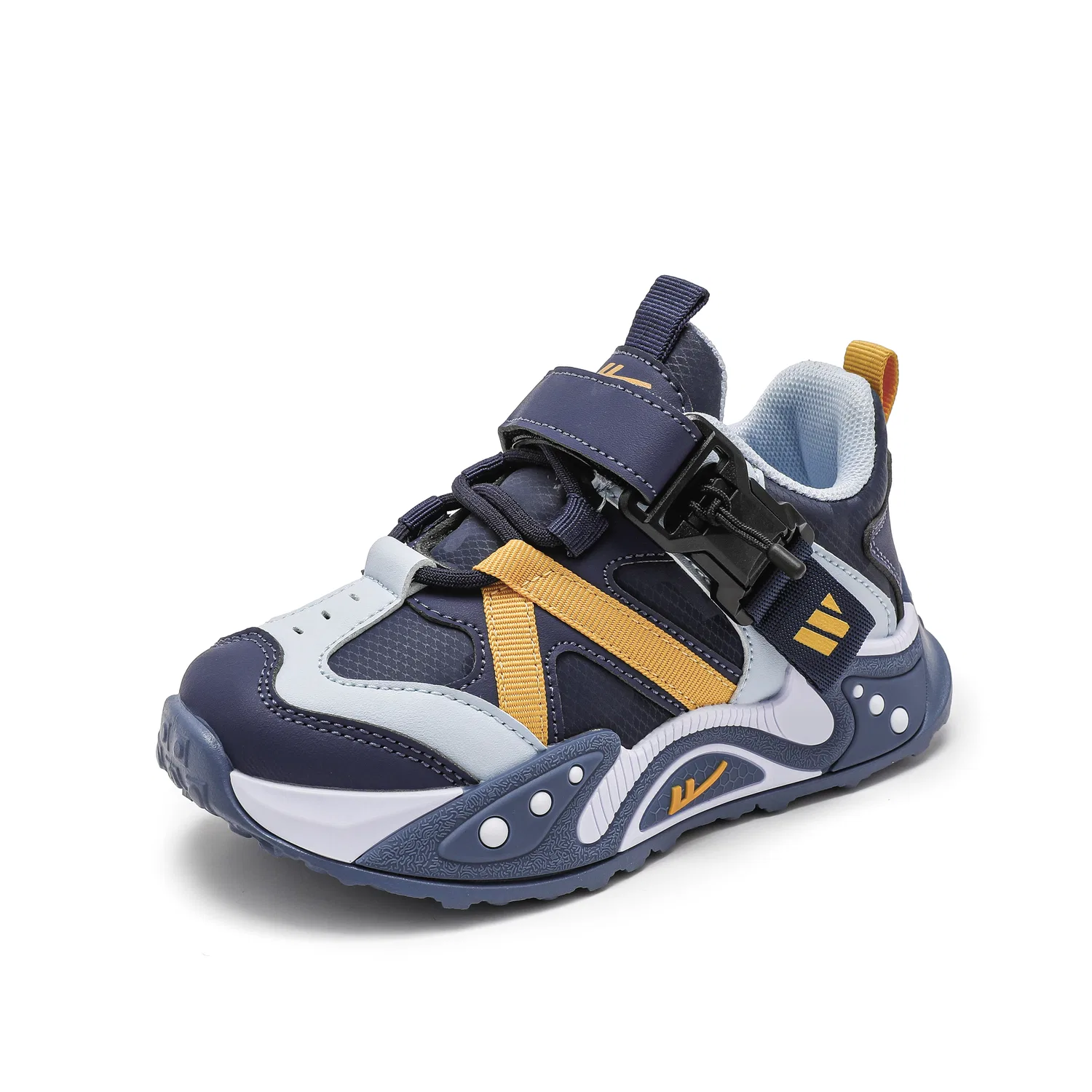 Детские повседневные кроссовки с синтетической кожей Apricot Gray/Dusty Blue WARRIOR — фото 4